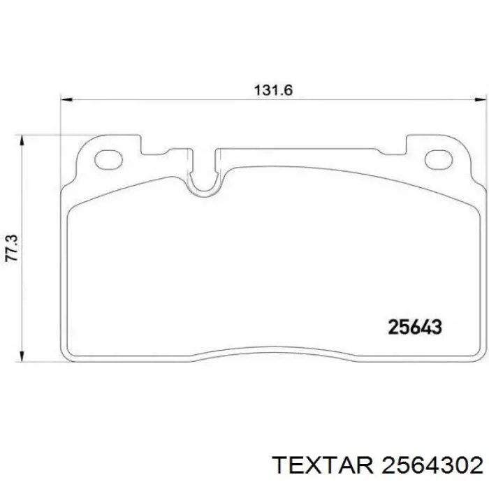 Передні тормозні колодки 2564302 Textar