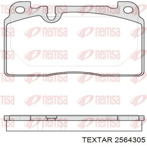 Купити 2564305 Textar Колодки гальмівні передні, дискові
