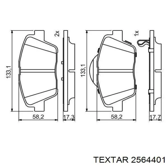 Тормозні колодки Textar 2564401