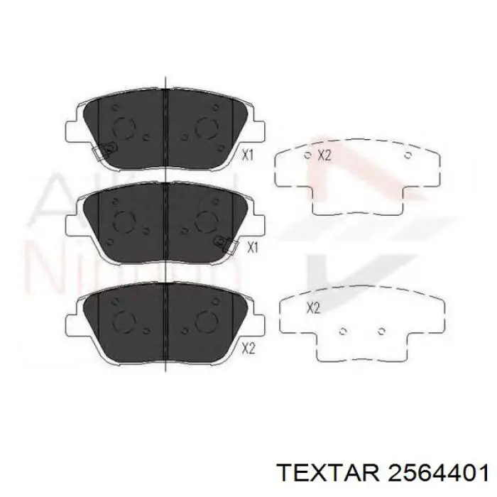 Гальмівні колодки Textar 2564401 ціна, від 25.33 USD