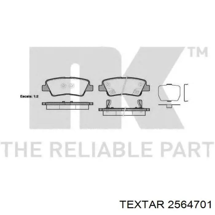 Задні гальмівні колодки Textar 2564701 ціна, від 22.25 USD