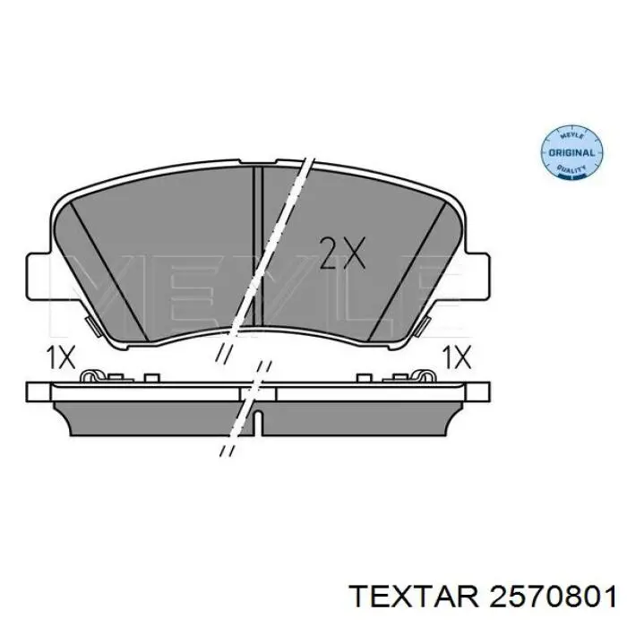 Купити 2570801 Textar Колодки гальмівні передні, дискові