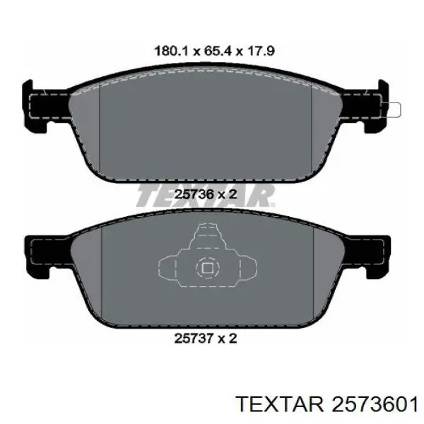 Колодки гальмівні передні, дискові 2573601 Textar