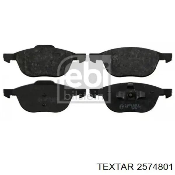 2574801 Textar Передні гальмівні колодки