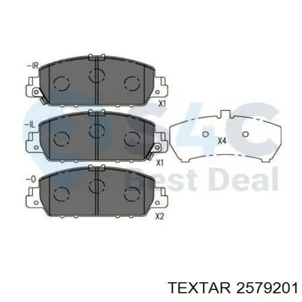 Тормозні колодки Textar 2579201