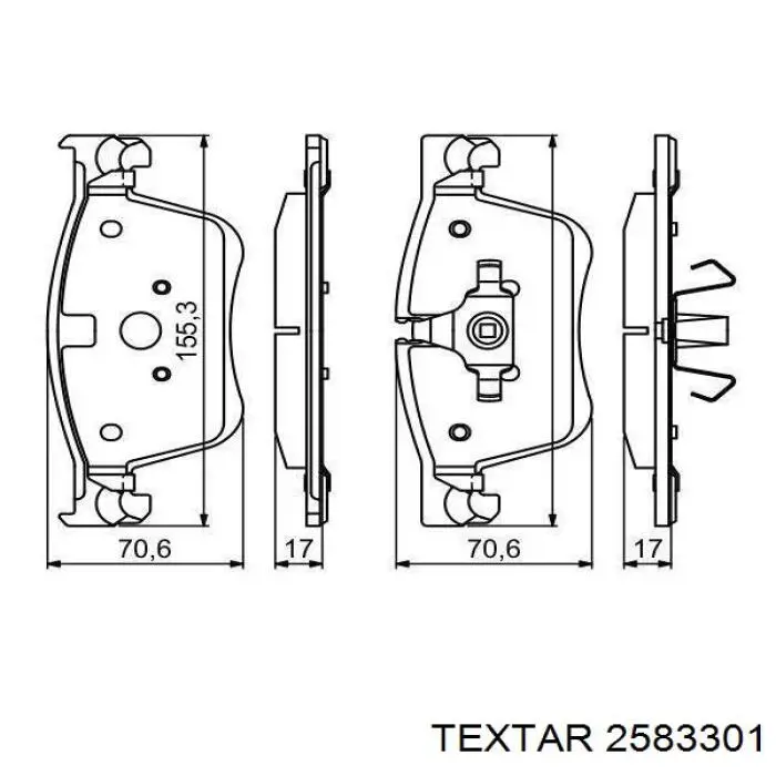 Тормозні колодки Textar 2583301