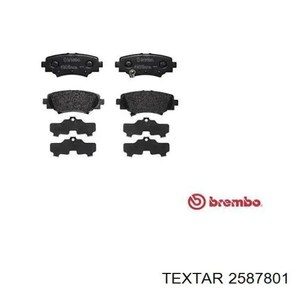 2587801 Textar Колодки гальмівні задні, дискові