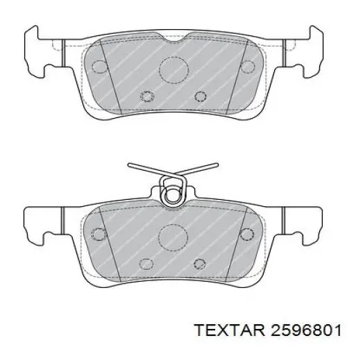 Задні гальмівні колодки 2596801 Textar