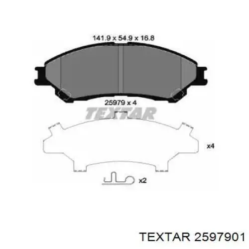 Тормозні колодки Textar 2597901