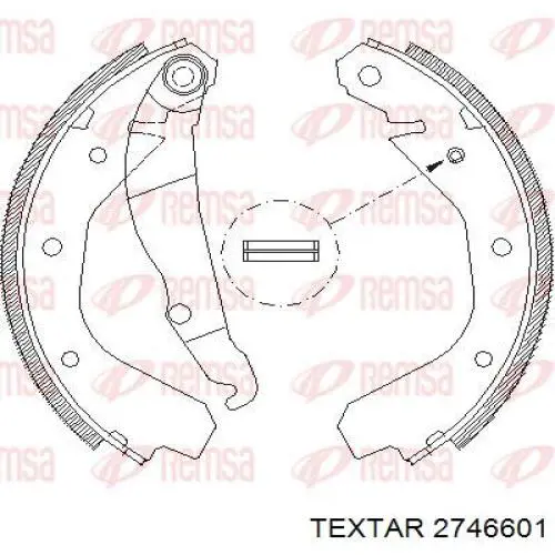 Колодки ручника / стоянкового гальма Textar 2746601 ціна, від 11.85 USD