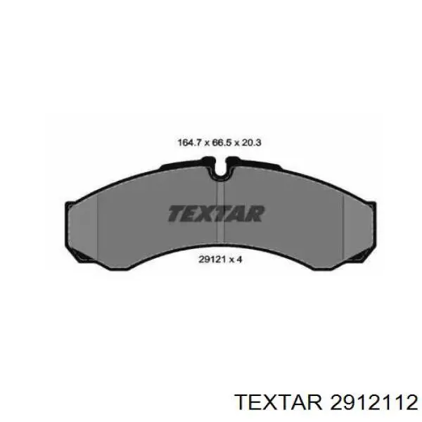 Задні гальмівні колодки Textar 2912112 ціна, від 20.38 USD