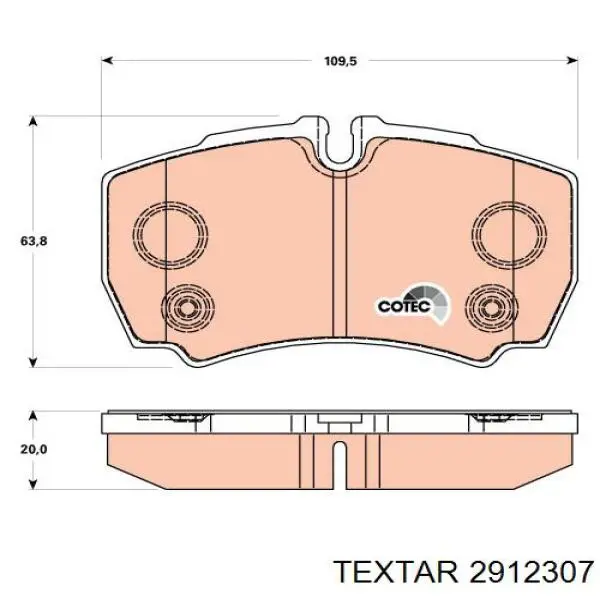 Задні гальмівні колодки Textar 2912307 ціна, від 20.20 USD
