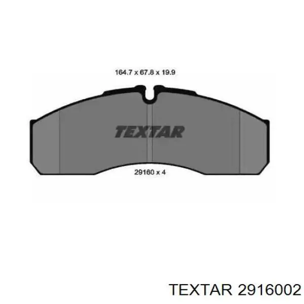 Гальмівні колодки Textar 2916002 ціна, від 29.91 USD