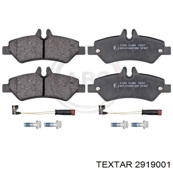 Задні дискові колодки Textar 2919001