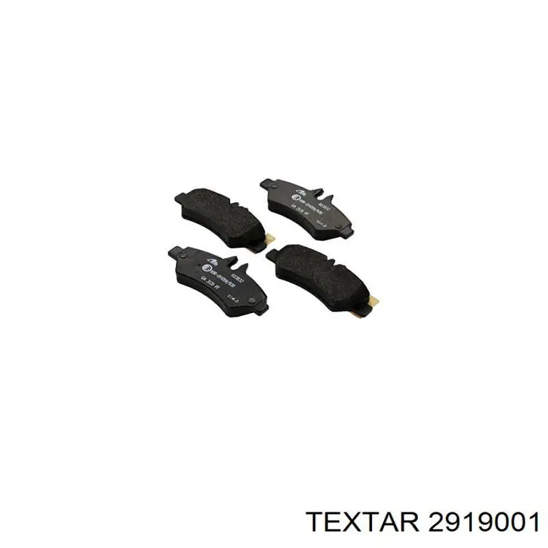 2919001 Textar Колодки гальмівні задні, дискові