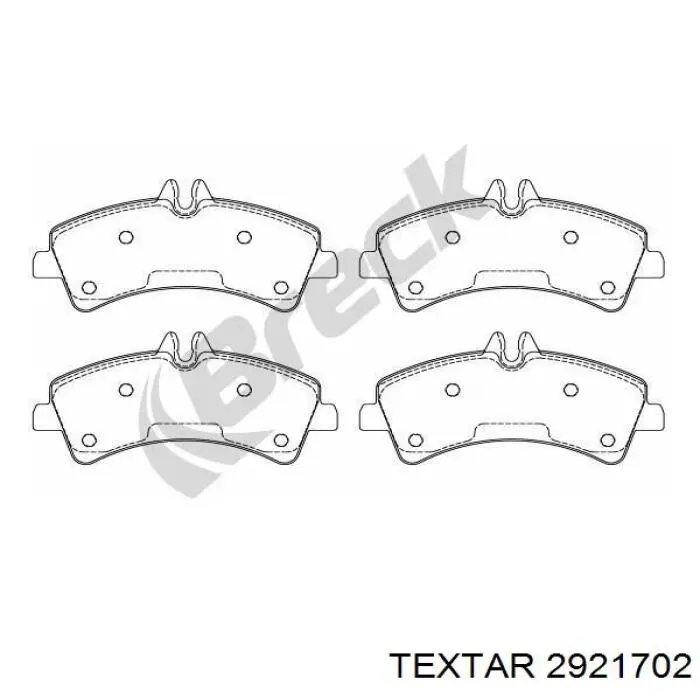 Купити 2921702 Textar Задні колодки
