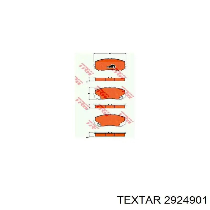 Гальмівні колодки Textar 2924901 ціна, від 37.62 USD