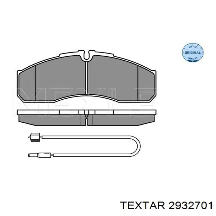 2932701 Textar Передні гальмівні колодки