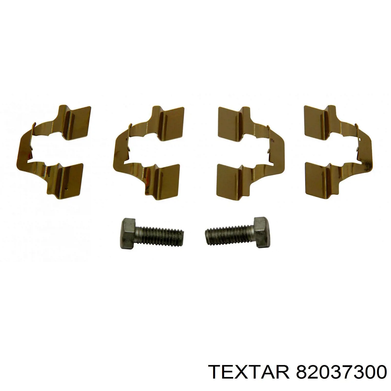 82037300 Textar комплект пружинок кріплення дискових колодок, задніх
