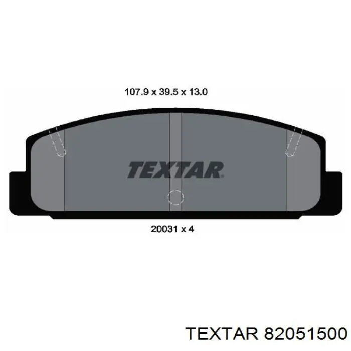Пластина протискрипна кріплення гальмівної колодки, задня 82051500 TEXTAR