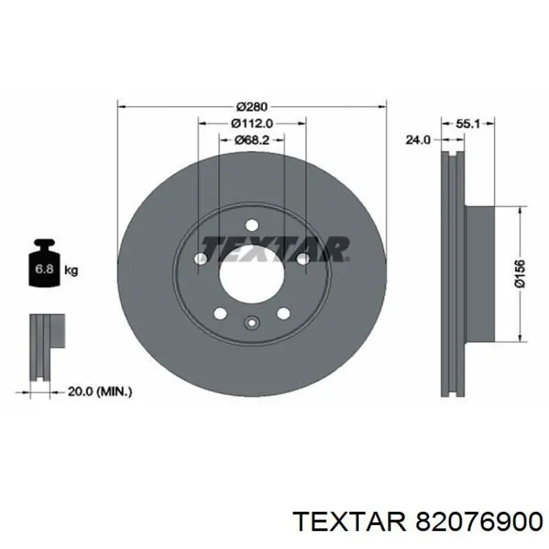 Пружинна засувка супорту Textar 82076900 ціна, від 5.33 USD