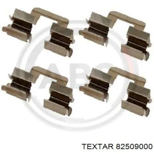 82509000 Textar комплект пружинок кріплення дискових колодок, задніх