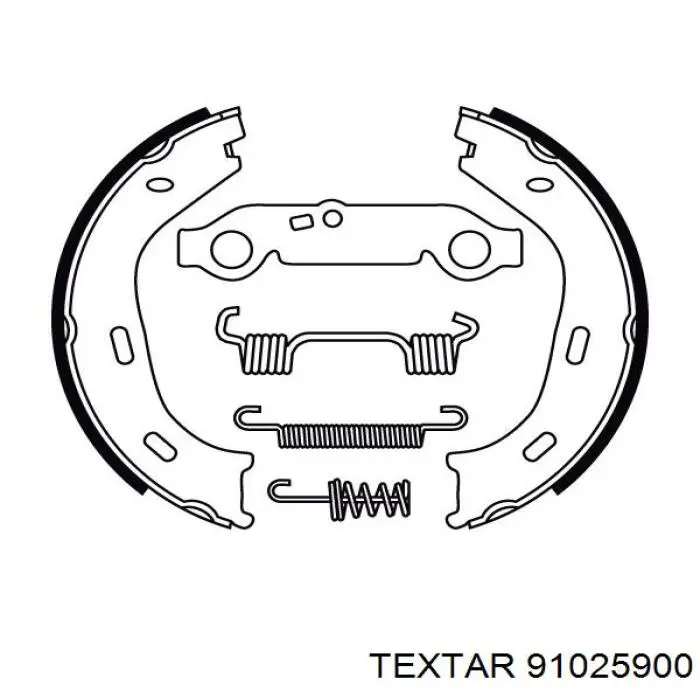 Колодки ручника/стоянкового гальма 91025900 Textar