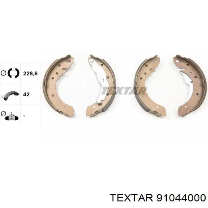 Колодки гальмові задні, барабанні Textar 91044000 ціна, від 20.14 USD