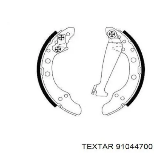Колодки гальмові задні, барабанні 91044700 Textar