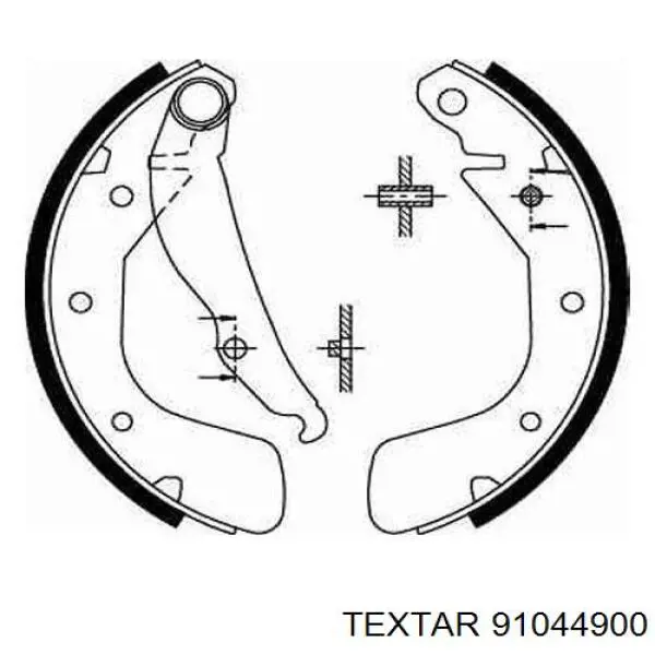 Купити 91044900 Textar Колодки гальмові задні, барабанні
