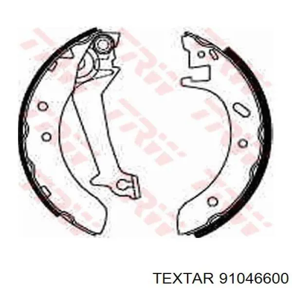 Колодки гальмові задні, барабанні 91046600 Textar