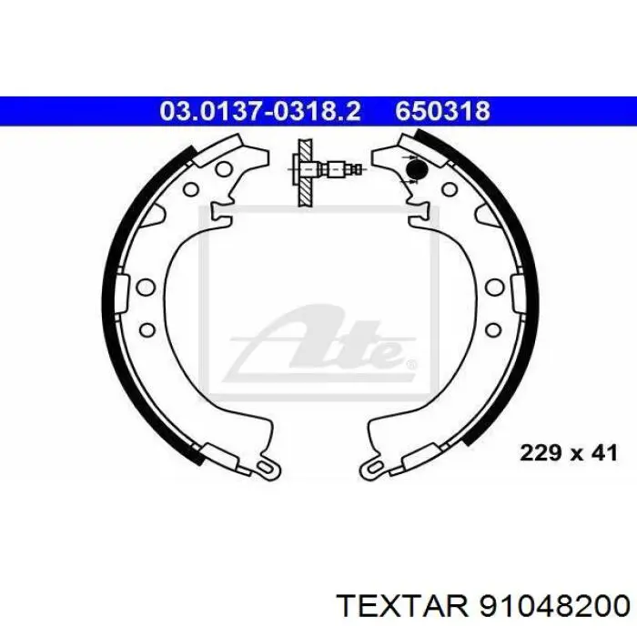 Колодки гальмові задні, барабанні Textar 91048200 ціна, від 18.33 USD