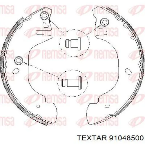 Колодки гальмові задні, барабанні 91048500 Textar