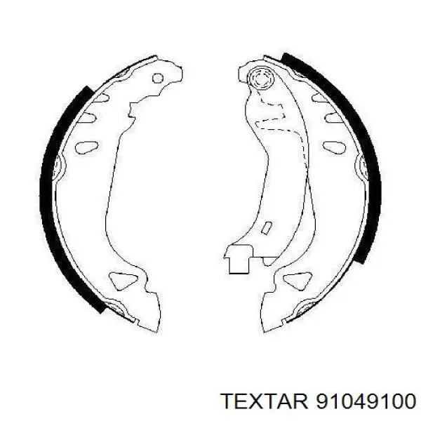 Колодки гальмові задні, барабанні 91049100 Textar