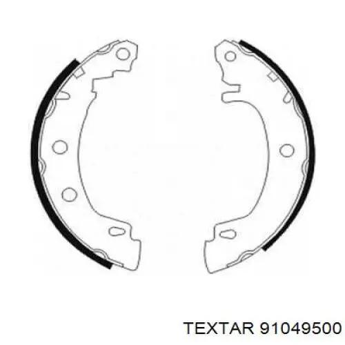 Колодки гальмові задні, барабанні 91049500 Textar