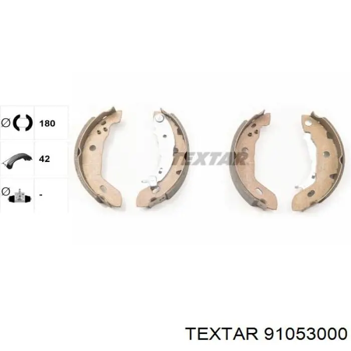 Колодки гальмові задні, барабанні Textar 91053000 ціна, від 20.05 USD