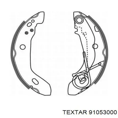 Колодки гальмові задні, барабанні 91053000 Textar