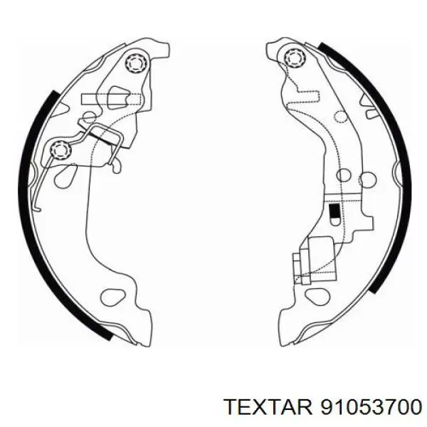 Купити 91053700 Textar Колодки гальмові задні, барабанні