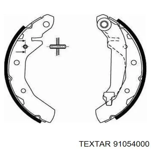 Колодки гальмові задні, барабанні 91054000 Textar