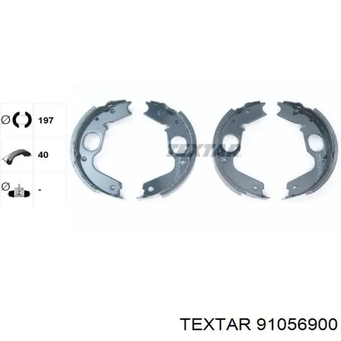 Колодки ручника / стоянкового гальма Textar 91056900 ціна, від 21.76 USD