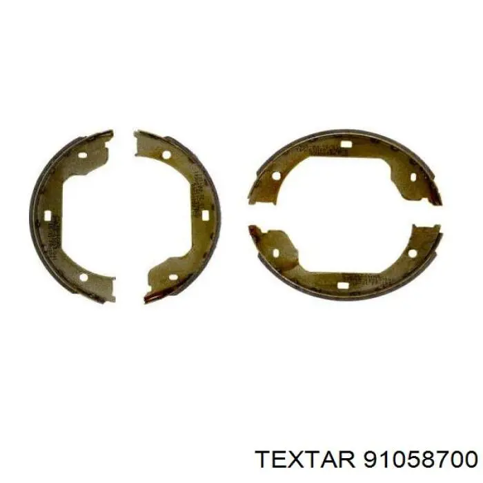 91058700 Textar Гальмівні колодки ручника