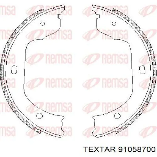 Колодки ручника / стоянкового гальма Textar 91058700 ціна, від 24.37 USD