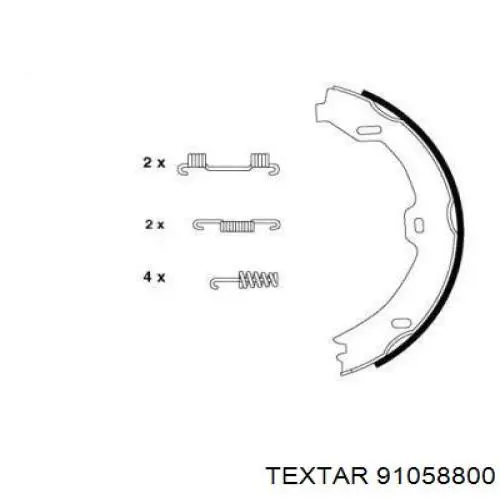 Купити 91058800 Textar Гальмівні колодки гальма стоянки