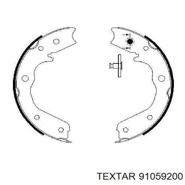 Купити 91059200 Textar Гальмівні колодки гальма стоянки