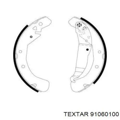 Колодки гальмові задні, барабанні 91060100 Textar