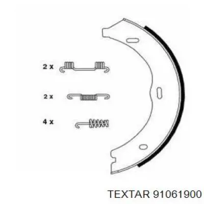 Колодки ручника / стоянкового гальма Textar 91061900 ціна, від 29.03 USD