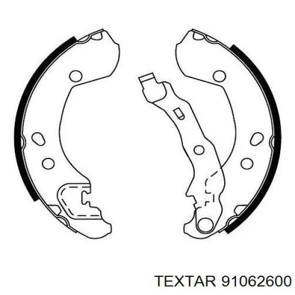 Колодки гальмові задні, барабанні 91062600 Textar