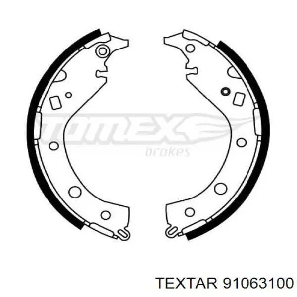 91063100 Textar колодки гальмові задні, барабанні