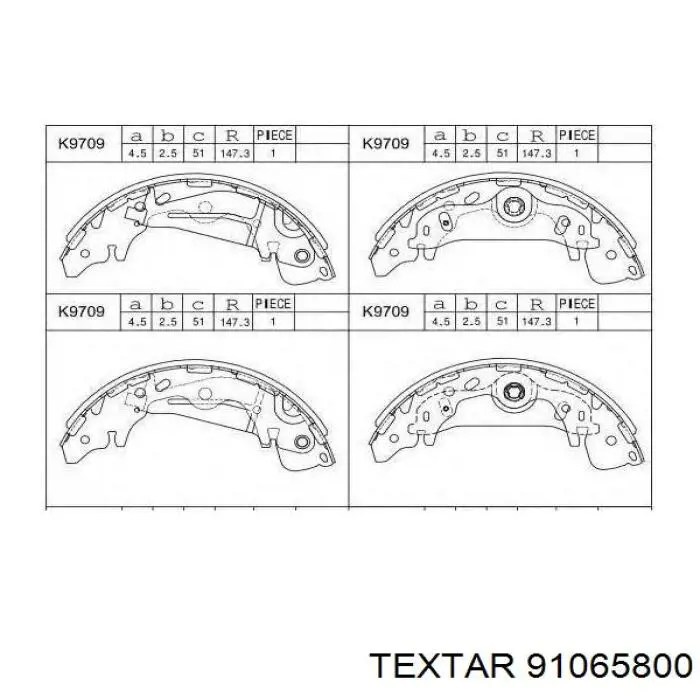 Купити 91065800 Textar Колодки гальмові задні, барабанні