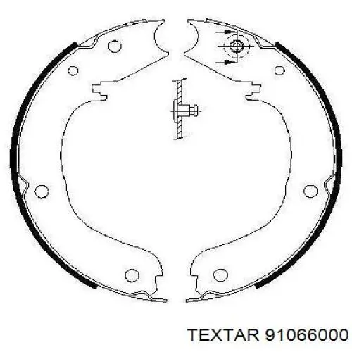 Колодки стоянкового гальма Textar 91066000